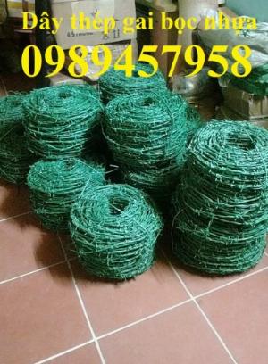 Dây thép gai bọc nhựa, dây thép gai mạ kẽm giá rẻ