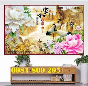 Gạch ốp tường - tranh gạch 3d hạc