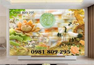 Gạch ốp tường - tranh gạch 3d hạc