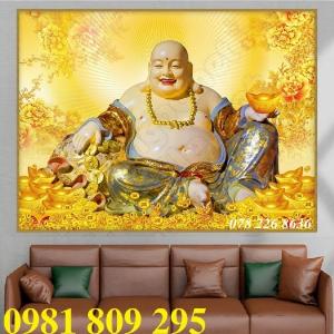 Phật di lặc - gạch tranh 3d ốp tường HG657