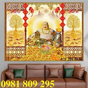 Phật di lặc - gạch tranh 3d ốp tường HG657