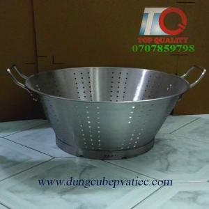Rổ inox 304 dày đa năng có đế, quai bưng