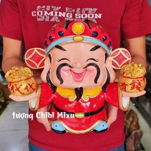 Chuyên sỉ lẻ tượng Thần Tài size to 22.5cm đặc ruột bóng đẹp