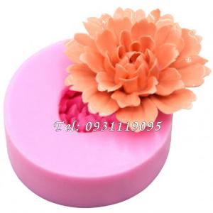 Khuôn silicon làm rau câu hoa mẫu đơn tầng – Loại 11 cm