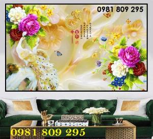 Tranh gạch chim công ốp tường HP094746