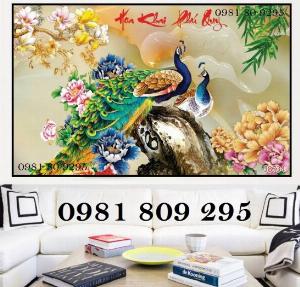 Tranh gạch chim công ốp tường HP094746