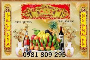 Gạch tranh ốp phòng thờ câu đối GG8866