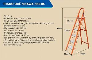 Thang ghế , Thang ghế NIKAWA NKS-06 (6 bậc)