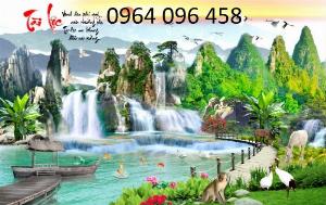 Tranh 3d cảnh đồng quê - tranh gạch 3d đồng quê - HGF32