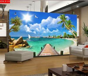 Tranh 3d cảnh biển - tranh gạch 3d cảnh biển - 543XP