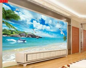 Tranh 3d cảnh biển - tranh gạch 3d cảnh biển - 543XP