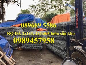Rọ đá mạ kẽm 2x1x1m, 2x1x0,5m, Rọ đá chống sạt lở 1,5x1x1, Rọ thép bọc nhựa 2*1*1
