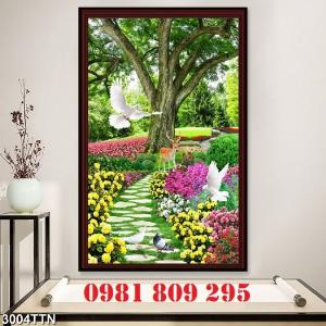 Tranh gạch ốp tường 3d khổ đứng HG086