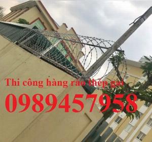 Bán dây thép gai mạ kẽm hình dao, Dây thép gai hình cầu, Dây kẽm gai bùng nhùng