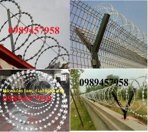 Dây thép gai hình dao bảo vệ biệt thự giá rẻ nhất Hà Nội mới 100%