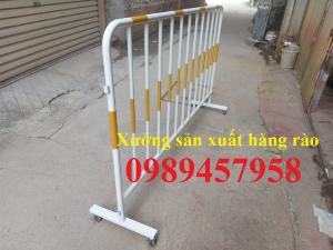 Hàng rào di động mạ kẽm, Hàng rào chắn sơn mầu 1x2m, 1,5mx2m 1,2mx2,5m