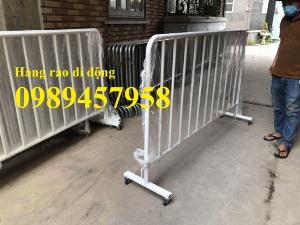 Hàng rào di động inox304, hàng rào di động sơn phản quang có sẵn