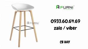 Ghế quầy bar chân gỗ đẹp cao cấp nhập khẩu CB HAY