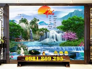 Tranh gạch men ốp tường - gạch tranh phong cảnh