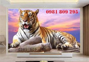 Tranh con hổ - gạch tranh 3d phong thủy sơn thủy