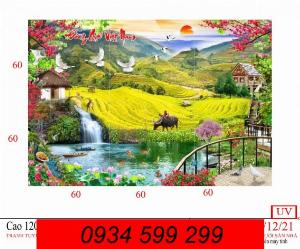 Tranh gạch 3D tranh trí phòng khách- tranh gạch men HHT