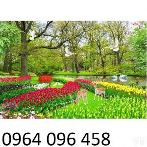 Tranh 3d - gạch tranh 3d ốp tường phong cảnh - JHFF4