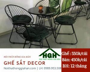 Bàn ghế sắt cafe SH09 Tp.HCM Hồng Gia Hân