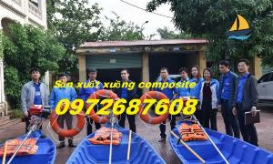 Xuồng, ghe composite cắt mũi - cắt lãi 1,2 người đi bỏ lưới vương
