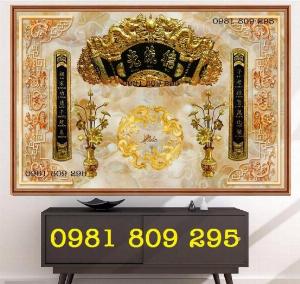 Gạch tranh ốp tường phòng thờ gia tiên HG765