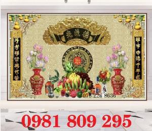 Gạch tranh ốp tường phòng thờ gia tiên HG765