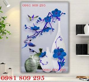 Tranh gạch men bình hoa ốp tường GH555