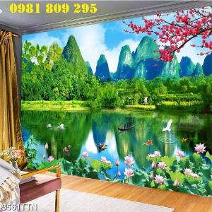Bức tranh ốp tường thác nước H-864