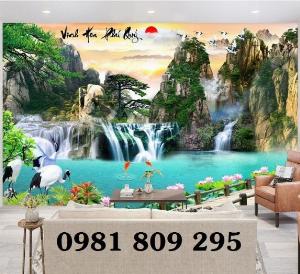 Bức tranh ốp tường thác nước H-864