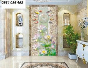 Tranh bình hoa 3d - tranh gạch 3d bình hoa - 543SP