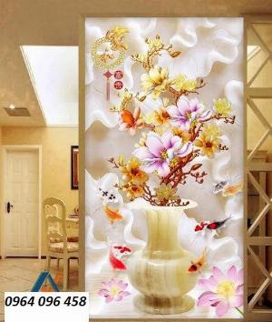 Tranh bình hoa 3d - tranh gạch 3d bình hoa - 543SP