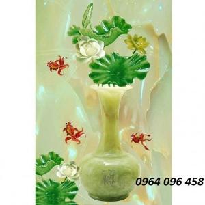 Tranh bình hoa 3d - tranh gạch 3d bình hoa - 543SP