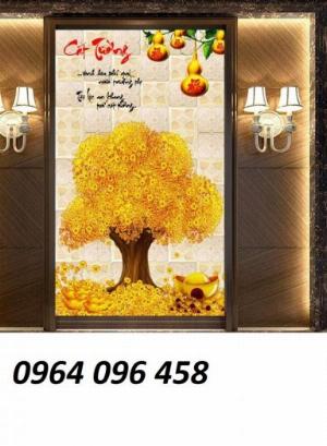 Tranh gạch 3d phong thủy cây kim tiền - 5433XP