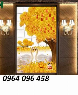 Tranh gạch 3d phong thủy cây kim tiền - 5433XP