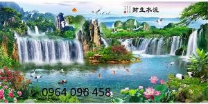 Tranh 3d sơn thủy hữu tình tranh gạch 3d - 876CP