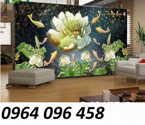 Tranh gạch 3d cữu ngư quần hội - tranh gạch 3d ốp tường - 9765CM