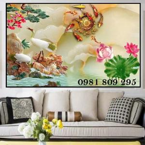Tranh chim hạc 3d - tranh gạch 3d chim hạc