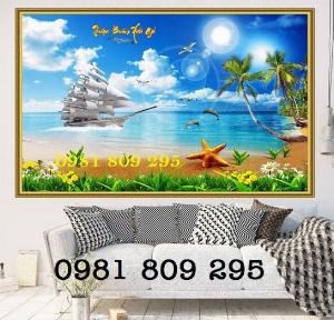 Tranh gạch 3d ốp tường cảnh biển