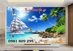 Tranh gạch 3d ốp tường cảnh biển