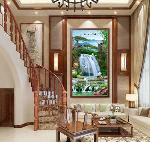 Gạch tranh 3d dán tường hành lang - I07