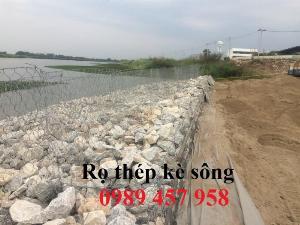 Chuyên sản xuất rọ đá mạ kẽm, thảm đá, rồng đá mạ kẽm kè đường, Rọ thép kè sông