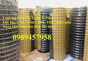 Lưới hàn mạ kẽm dây 1ly ô 10x10, 15x15, 20x20, 2ly ô 25x25, 3ly 50x50, 100x100