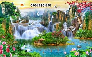 Tranh cảnh đồng quê 3d - tranh gạch 3d đồng quê - HGĐ3
