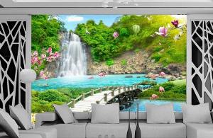 Tranh cảnh đồng quê 3d - tranh gạch 3d đồng quê - HGĐ3