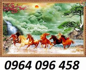 Tranh gạch 3d phong thủy phòng khách - GVC44