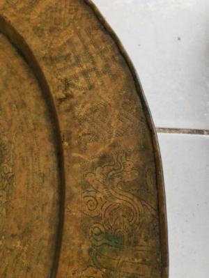 Đồ cổ: Mâm đồng cổ thời nhà Nguyễn